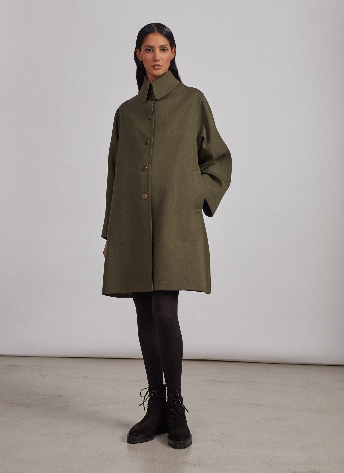 Coats ALAÏA KHAKI COATS
